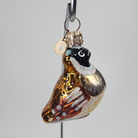 Dept 56 Blown Glass Bird Glitter Christmas Ornament Czech Republic - Picture 5 of 8
